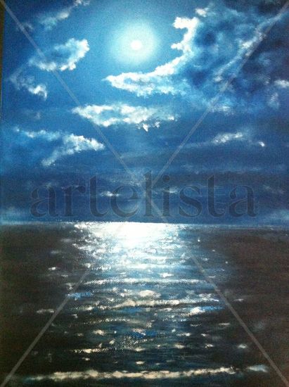 Noche marina Oil Canvas Landscaping