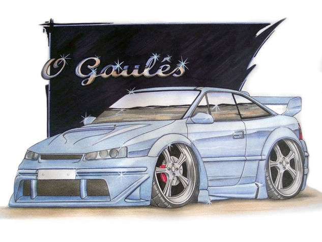 Opel Calibra "O Gaulês" Mixed Media