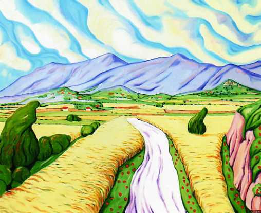 Camino de Sella Oil Canvas Landscaping