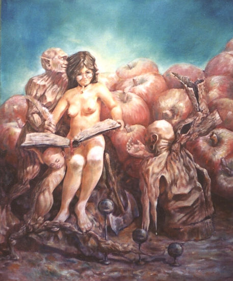 Día de Pago Oil Canvas Figure Painting