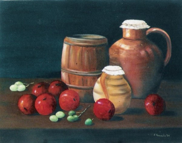 Bodegón Rustico Oil Canvas Still Life Paintings