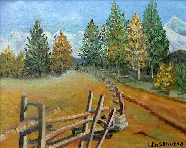 camino al campo Oil Canvas Landscaping