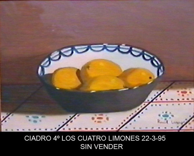 los 4 limones Oil Canvas Still Life Paintings