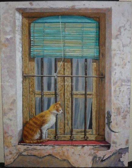 el gato en la ventana 