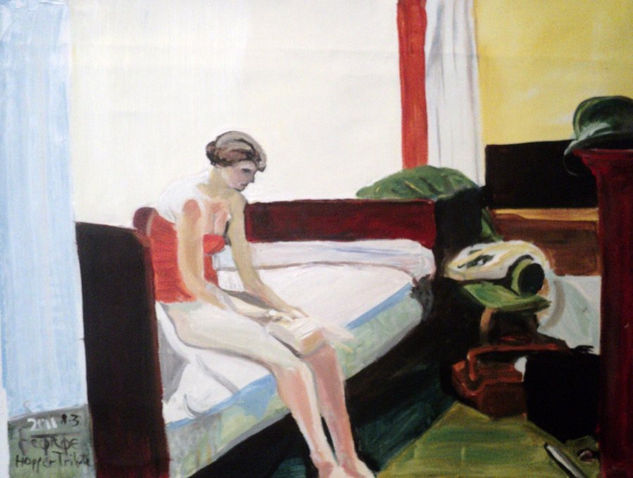 Hotel room Acrylic Canvas Figure Painting