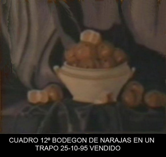 bodegon de naranjas en un trapo Oil Canvas Still Life Paintings