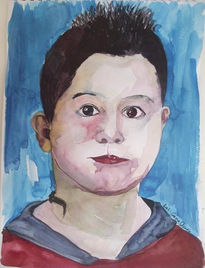 retrato acuarela...