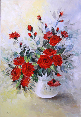 rosas Oil Canvas Floral Painting