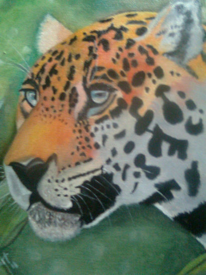 Jaguar, no te extingas Oil Canvas Animals