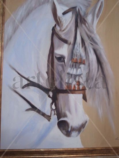 Jaca andaluza Óleo Lienzo Animales