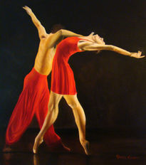 Dancers in red