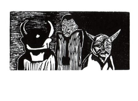 Mascarada Woodcut