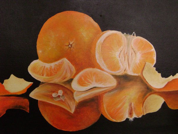 naranjas Oil Textile Still Life Paintings