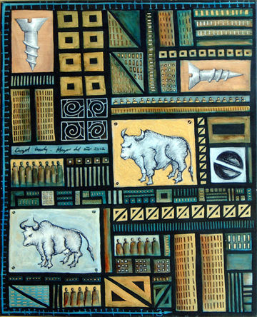 Inseminación artificial  y  otras formas de control Acrylic Canvas Animals