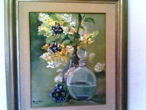 frasco de cristal Oil Canvas Floral Painting