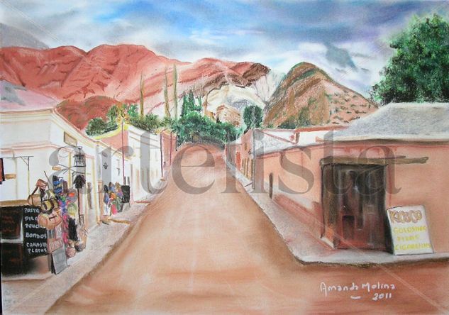 Purmamarca Pastel Papel Paisaje