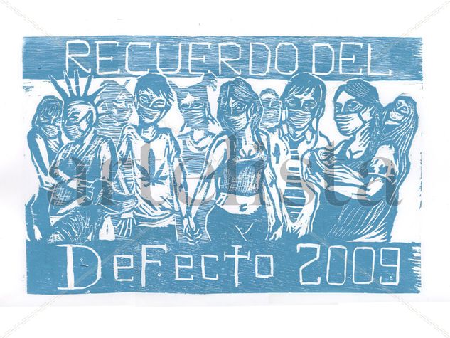 Recuerdo del DeFecto 2009 Xilografía