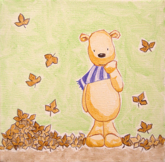 otoño Acrylic Canvas Animals