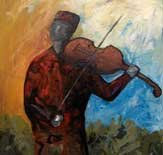 EL VIOLINISTA 144X133 CM Mixed media Canvas Figure Painting