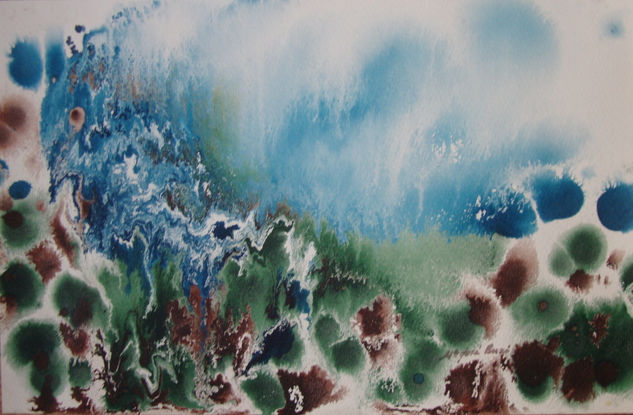 Fondo marino Ink Paper Marine Painting