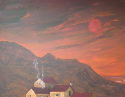 Por-do-sol na serra
