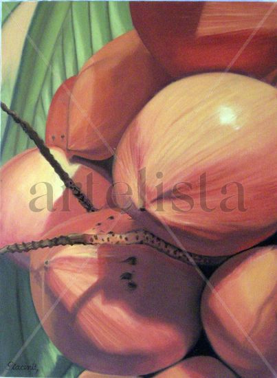 Coconuts Oil Canvas Figure Painting