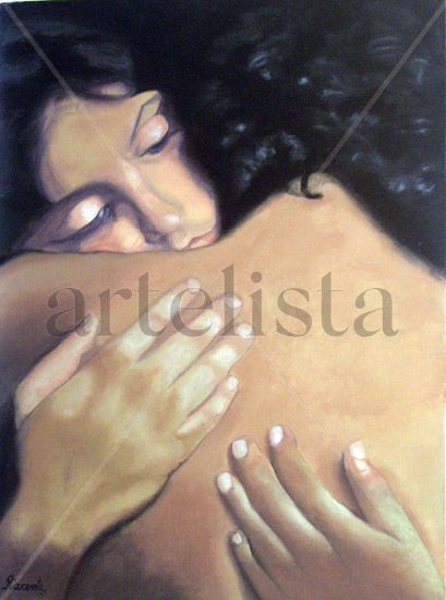 The hug Oil Canvas Others