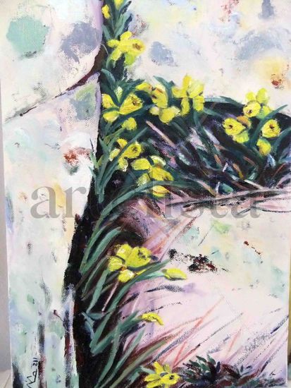 Narcisos Oil Canvas Floral Painting