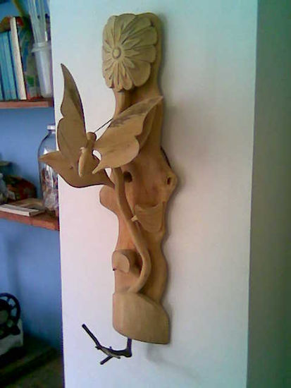 Perchero flores veraneras Carving Wooden objects and furniture