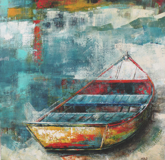 BOTE II Acrylic Textile Marine Painting