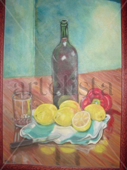 limones 1 Oil Canvas Landscaping