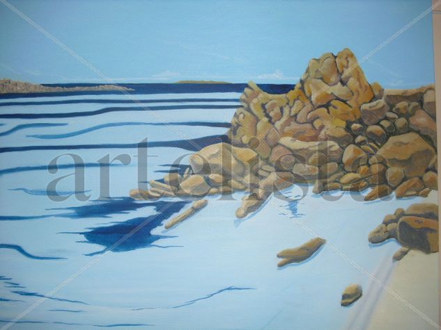 playa y rocas Oil Canvas Landscaping