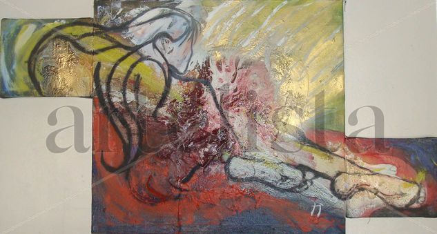 frenesi Mixed media Canvas Figure Painting