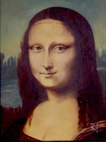 Gioconda Oil Panel Portrait