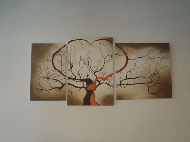 arbol de amor Óleo Lienzo Paisaje