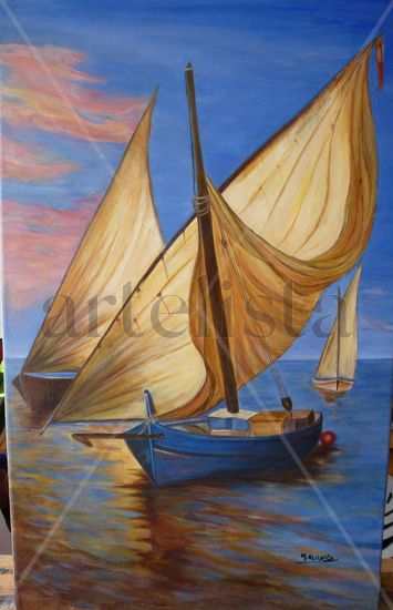 Velero Oil Canvas Marine Painting