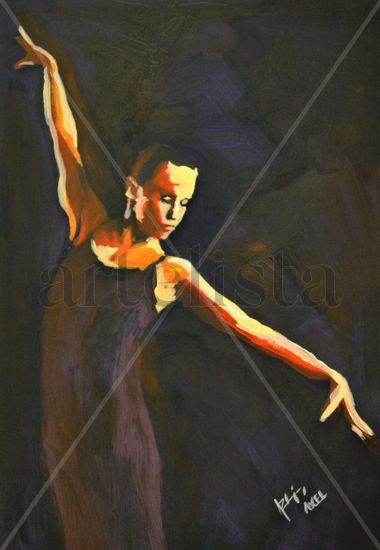 Danza Moderna Óleo Cartulina Figura