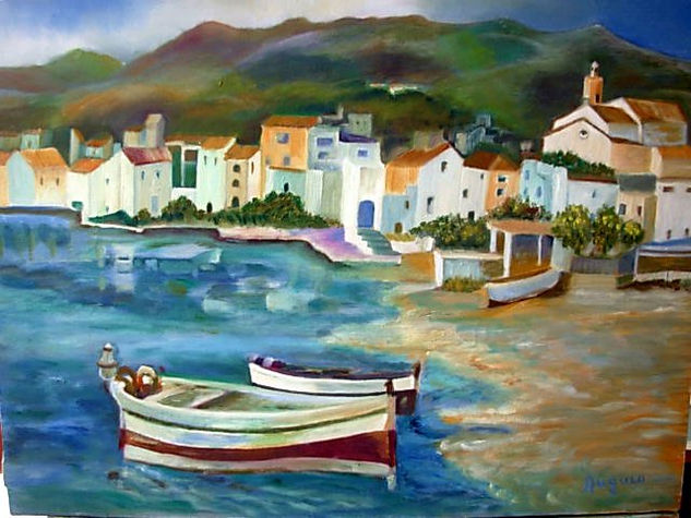 cadaques Oil Canvas Marine Painting