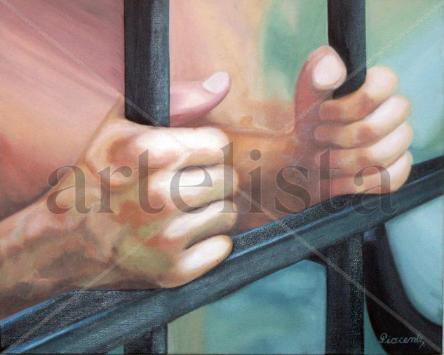 The jail's bars Oil Canvas Others