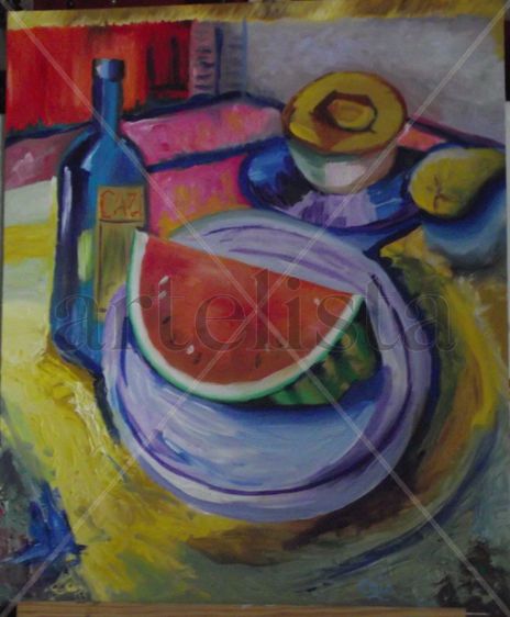 Vino y sandia....