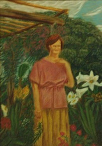 Mujer en el jardin