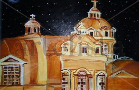 noche religiosa Acrylic Canvas Landscaping