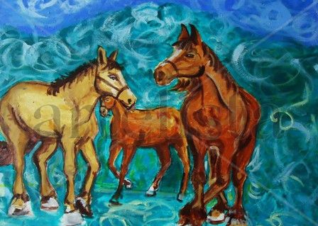 Caballos Acrylic Canvas Landscaping