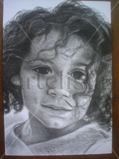 Niña de Cabellos que Alucinan. 2011 Charcoal