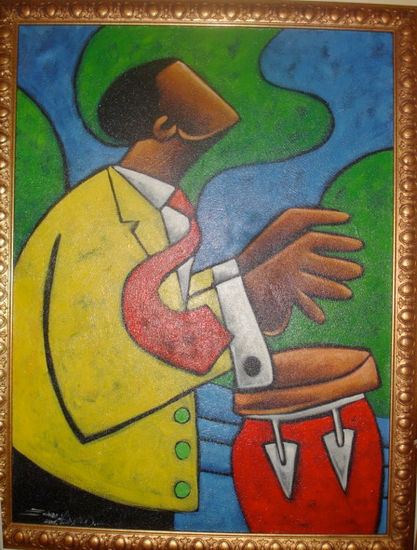 tamborero Acrylic Canvas Figure Painting