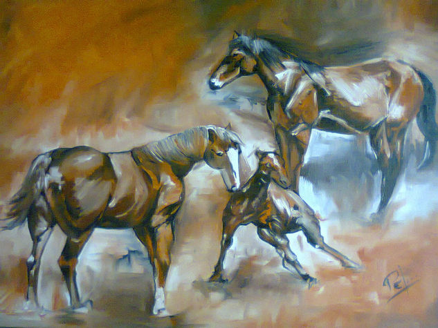 potrillo Oil Canvas Animals