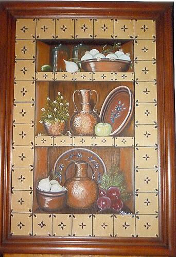 ALACENA BARRO Y COBRE Oil Canvas Still Life Paintings