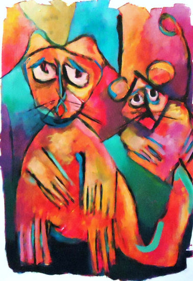 Somos Amigos y qué? Oil Canvas Animals