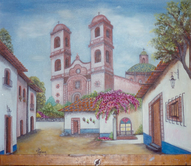 ALEGORÍA DE TAXCO Oil Canvas Landscaping