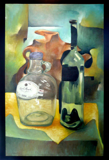 Bodegón con fábrica Oil Canvas Still Life Paintings